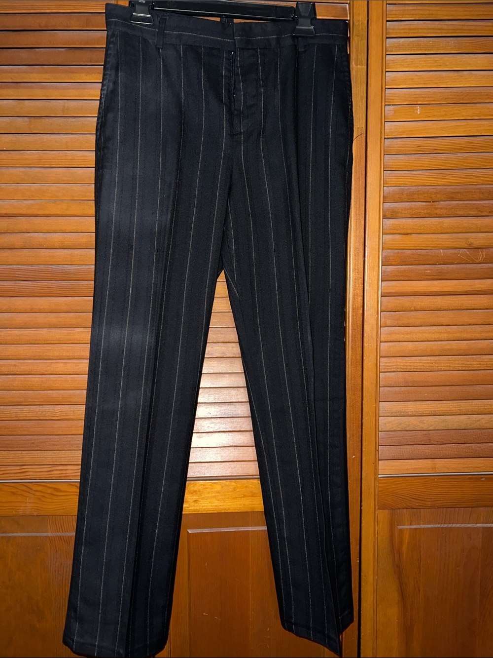 WD.NY Black Pinstripe Trousers